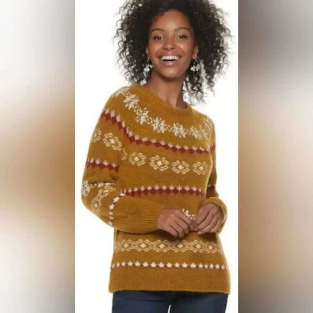 💛Sonoma Mustard Yellow Supersoft Lightweight Long Sleeve Sweater Large
